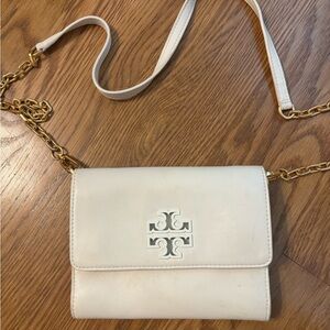 Tory Burch White Leather Crossbody Bag